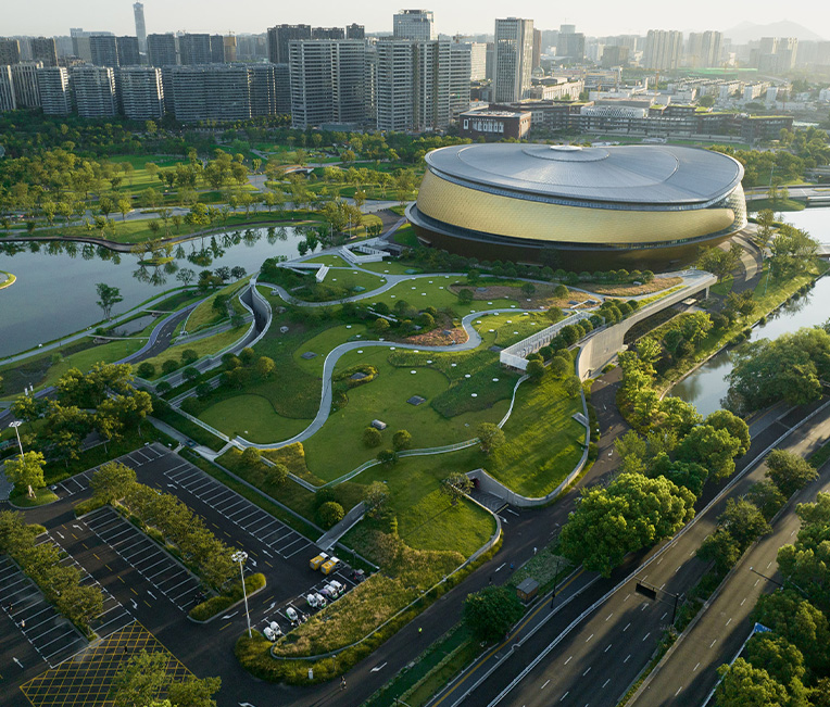 Sub-Proyek Pelapisan Struktur Baja Taman Olahraga Teluk Timur Hangzhou (Aula Sepatu Roda, Pita, Ruang Tambahan, Menara Lanskap)